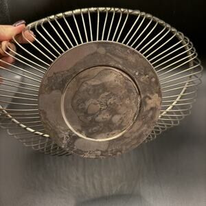 Antique Leonard Silver Plated Wire Bread / Fruit Basket